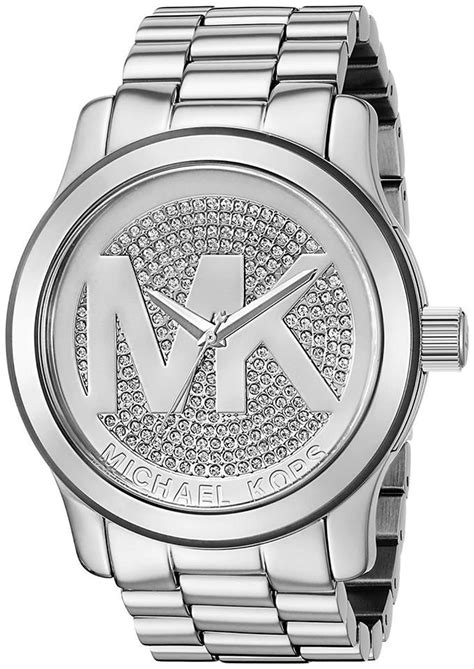 michael kors silver diamond watch|michael kors runway watch silver.